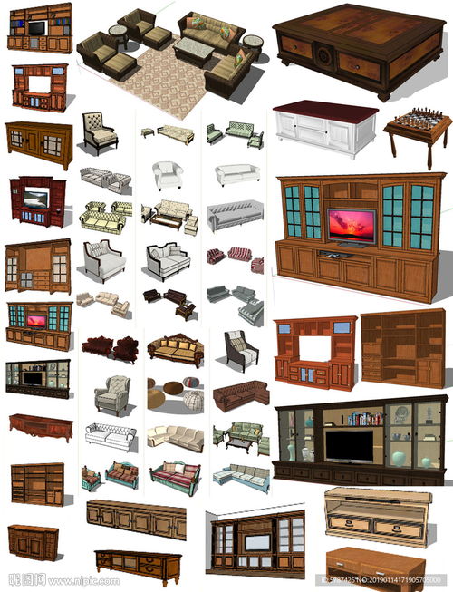 實(shí)木家具Su模型設(shè)計(jì)圖 室內(nèi)模型與3D設(shè)計(jì)的藝術(shù)融合
